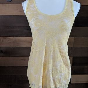 Nwt finn&clover yellow lace tank size small
